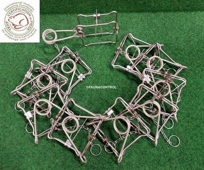 10 x conibear RVS 13x13cm